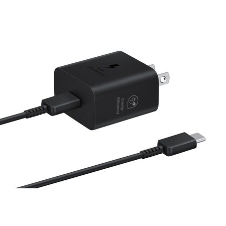 Travel Adapter with USB-C to USB-C Cable 25W Black